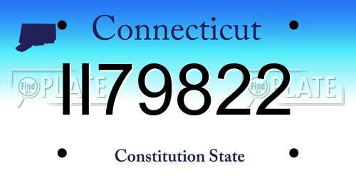 II79822 Connecticut License Plate