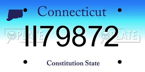 II79872 Connecticut License Plate