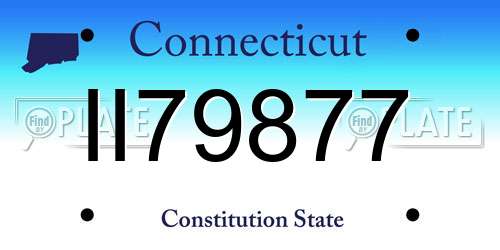 II79877 Connecticut License Plate