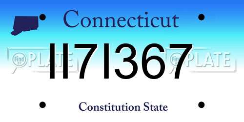 II7I367 Connecticut License Plate