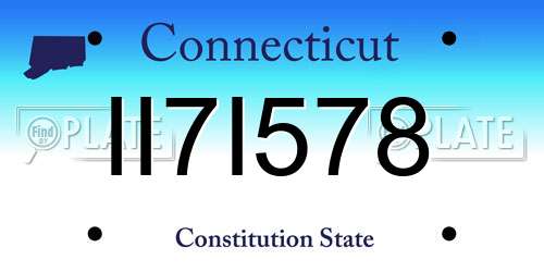 II7I578 Connecticut License Plate