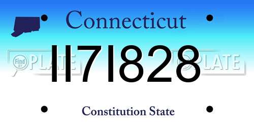 II7I828 Connecticut License Plate
