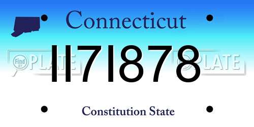 II7I878 Connecticut License Plate