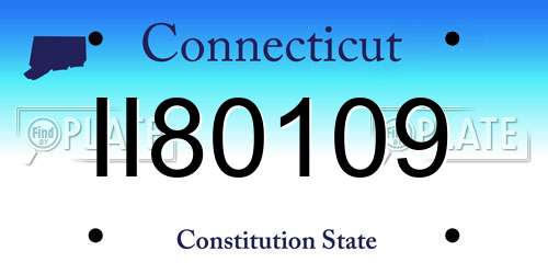 II80109 Connecticut License Plate