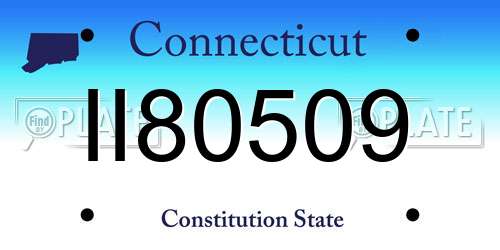 II80509 Connecticut License Plate