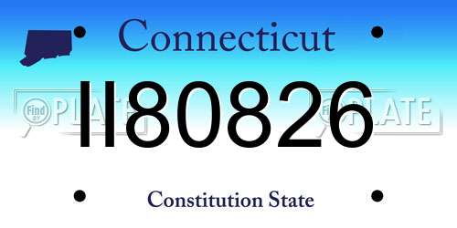 II80826 Connecticut License Plate
