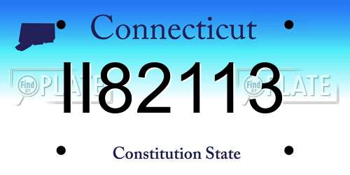 II82113 Connecticut License Plate