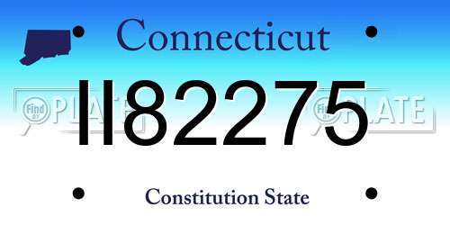 II82275 Connecticut License Plate