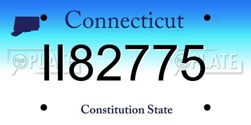 II82775 Connecticut License Plate