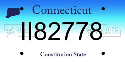 II82778 Connecticut License Plate