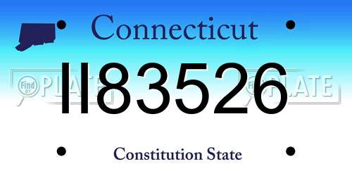 II83526 Connecticut License Plate