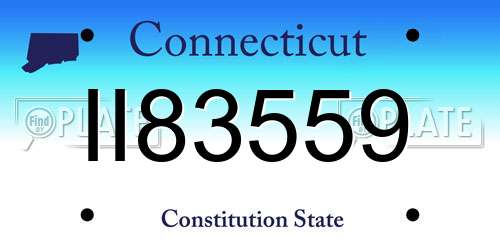 II83559 Connecticut License Plate