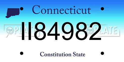 II84982 Connecticut License Plate