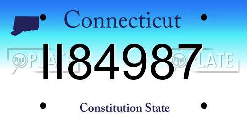 II84987 Connecticut License Plate