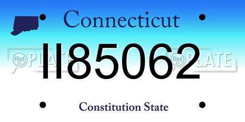 II85062 Connecticut License Plate