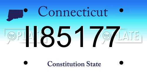 II85177 Connecticut License Plate