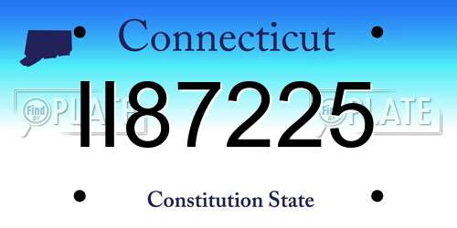 II87225 Connecticut License Plate