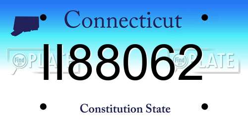 II88062 Connecticut License Plate