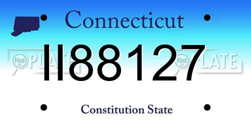 II88127 Connecticut License Plate