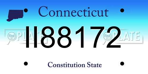 II88172 Connecticut License Plate