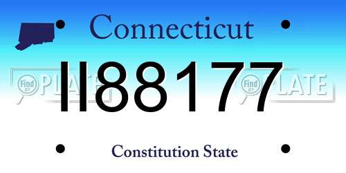 II88177 Connecticut License Plate