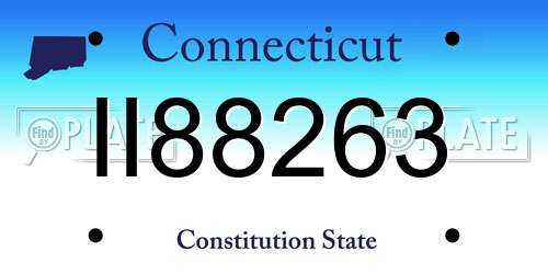 II88263 Connecticut License Plate