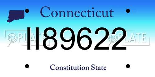 II89622 Connecticut License Plate