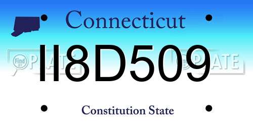 II8D509 Connecticut License Plate