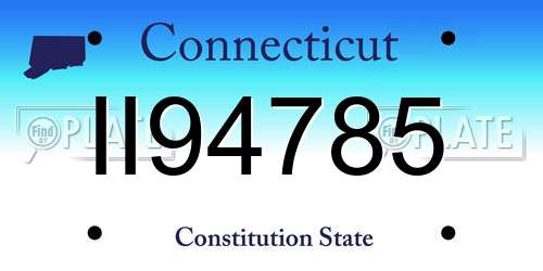 II94785 Connecticut License Plate