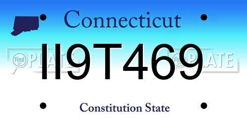 II9T469 Connecticut License Plate
