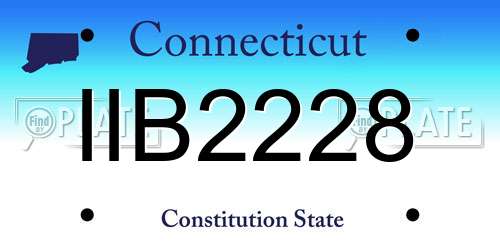 IIB2228 Connecticut License Plate