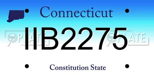 IIB2275 Connecticut License Plate