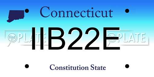 IIB22E Connecticut License Plate