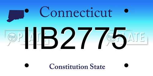 IIB2775 Connecticut License Plate
