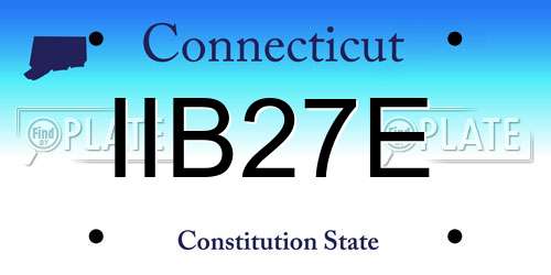 IIB27E Connecticut License Plate