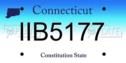 IIB5177 Connecticut License Plate