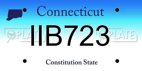 IIB723 Connecticut License Plate