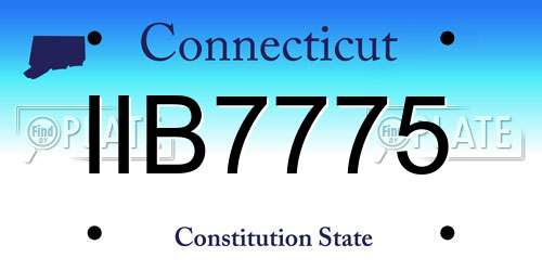 IIB7775 Connecticut License Plate