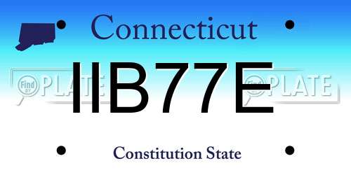 IIB77E Connecticut License Plate
