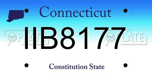 IIB8177 Connecticut License Plate