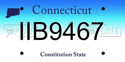 IIB9467 Connecticut License Plate