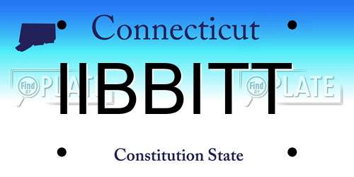 IIBBITT Connecticut License Plate