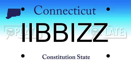 IIBBIZZ Connecticut License Plate