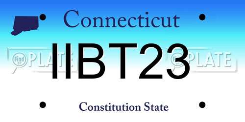 IIBT23 Connecticut License Plate