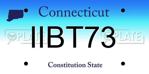 IIBT73 Connecticut License Plate