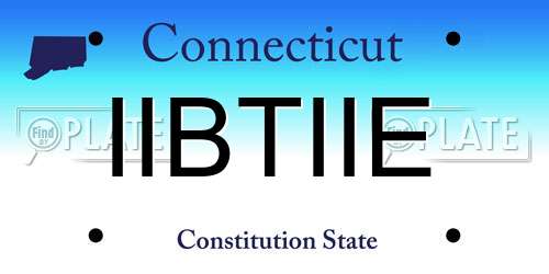 IIBTIIE Connecticut License Plate
