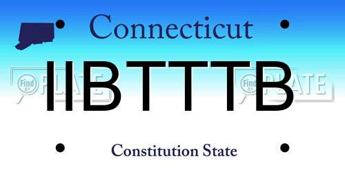 IIBTTTB Connecticut License Plate