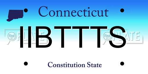 IIBTTTS Connecticut License Plate
