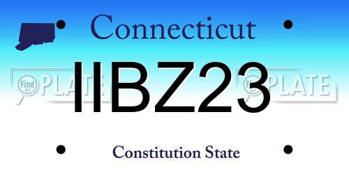 IIBZ23 Connecticut License Plate