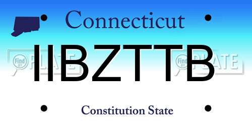 IIBZTTB Connecticut License Plate